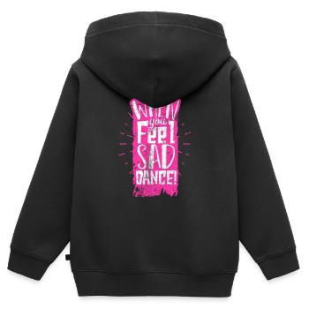 Danseurs - Sweat Premium à capuche zippé enfant bio - noir - Dos - AI Model Kid Male (0cm)
