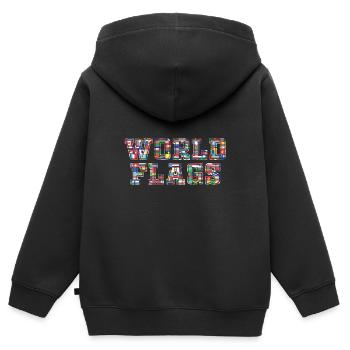 Flags of countries National Heritage Patriotic Pr - Kids Premium Organic Zip-up Hoodie - black - Back - AI Model Kid Male (0cm)