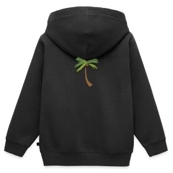 Palme Kokuspalme Kokosnuss - Kinder Premium Organic Zip Hoodie - Schwarz - Hinten - AI Model Kid Male (0cm)
