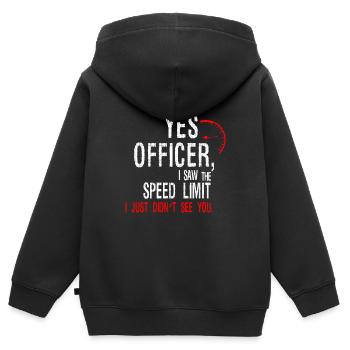 Auto Guy Shirt - Kinder Premium Organic Zip Hoodie - Schwarz - Hinten - AI Model Kid Male (0cm)
