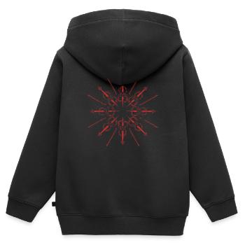 Joueur de violoncelle - Sweat Premium à capuche zippé enfant bio - noir - Dos - AI Model Kid Male (0cm)