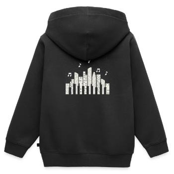 Klavier mUsik Klassische Musik - Kinder Premium Organic Zip Hoodie - Schwarz - Hinten - AI Model Kid Male (0cm)