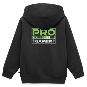 Pro Gamer Progamer Gaming Freak Zocker Merch - Kinder Premium Organic Zip Hoodie - Schwarz - Hinten - AI Model Kid Male (0cm)