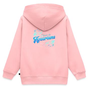 Aquarist Aquarian Aquarium Poissons Aquascaping - Sweat Premium à capuche zippé enfant bio - rose - Dos - AI Model Kid Female (0cm)