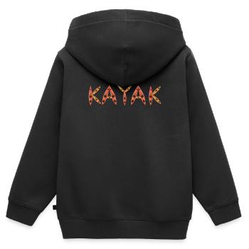 Kajak Kayak Kajaker - Kinder Premium Organic Zip Hoodie - Schwarz - Hinten - AI Model Kid Male (0cm)