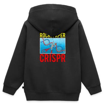 Crispr Funny Biology Student Science Biologist DNA - Kids Premium Organic Zip-up Hoodie - black - Back - AI Model Kid Male (0cm)