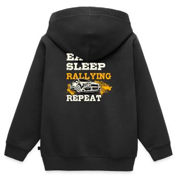 Rally Motorsport T-Shirt Gift - Kids Premium Organic Zip-up Hoodie - black - Back - AI Model Kid Male (0cm)