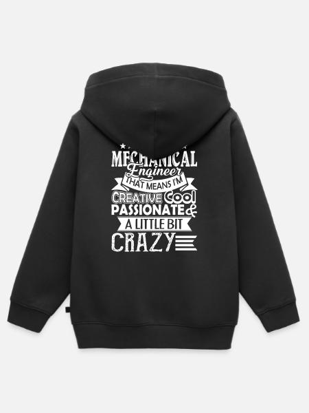 Mechanical Engineer Cool Mechanical Engineer - Kids Premium Organic Zip-up Hoodie - black
