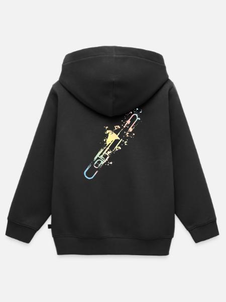 Splash Posaune - Kinder Premium Organic Zip Hoodie - Schwarz