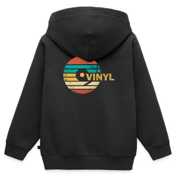 Vinyl record - Kids Premium Organic Zip-up Hoodie - black - Back - AI Model Kid Male (0cm)