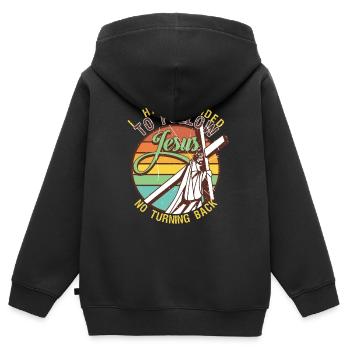 Cool Christian Religiöser Glaube Jesus Bibelvers - Kinder Premium Organic Zip Hoodie - Schwarz - Hinten - AI Model Kid Male (0cm)