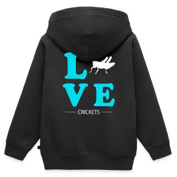 Cricket - Kinder Premium Organic Zip Hoodie - Schwarz - Hinten - AI Model Kid Male (0cm)