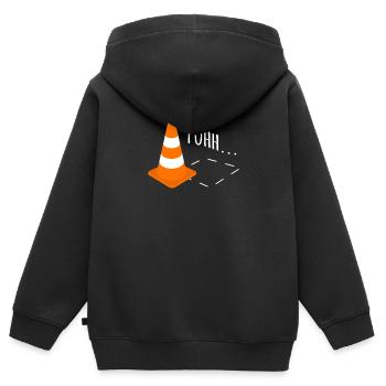 Slalom Motorsport Auto Clubsport - Sweat Premium à capuche zippé enfant bio - noir - Dos - AI Model Kid Male (0cm)