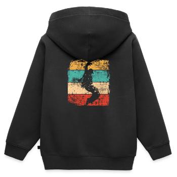 Breakdancer breakdance - Sweat Premium à capuche zippé enfant bio - noir - Dos - AI Model Kid Male (0cm)