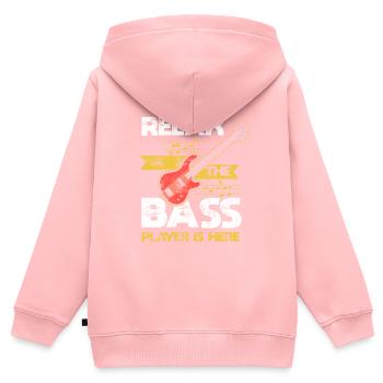 Bassiste bassiste bassiste EADG - Sweat Premium à capuche zippé enfant bio - rose - Dos - AI Model Kid Female (0cm)
