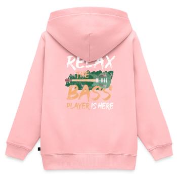 Bassiste bassiste bassiste EADG - Sweat Premium à capuche zippé enfant bio - rose - Dos - AI Model Kid Female (0cm)