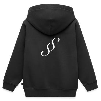Jurist - Kinder Premium Organic Zip Hoodie - Schwarz - Hinten - AI Model Kid Male (0cm)