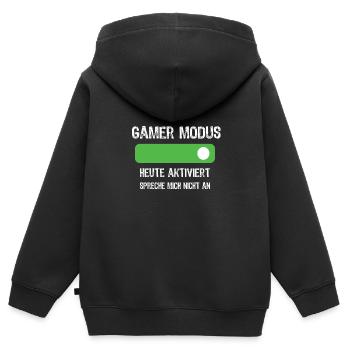 Gaming Gaming Gaming Gaming Gaming Gaming Gaming - Kinder Premium Organic Zip Hoodie - Schwarz - Hinten - AI Model Kid Male (0cm)