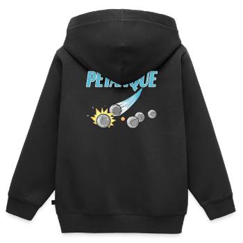 Petanque für einen Petanque Spieler - Kinder Premium Organic Zip Hoodie - Schwarz - Hinten - AI Model Kid Male (0cm)