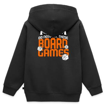 Ja Ich Brauche All Diese Brettspiele Brettspiel - Kinder Premium Organic Zip Hoodie - Schwarz - Hinten - AI Model Kid Male (0cm)