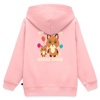 Big brother baby fox - Kids Premium Organic Zip-up Hoodie - rose - Back - AI Model Kid Female (0cm)