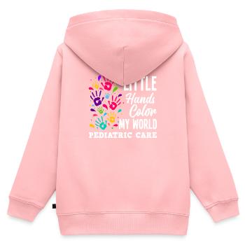 Kinderkrankenschwester Kinderkrankenpflegerin - Kinder Premium Organic Zip Hoodie - Rosa - Hinten - AI Model Kid Female (0cm)