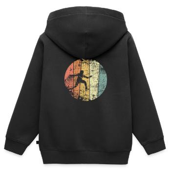 Fencing retro fencer - Kids Premium Organic Zip-up Hoodie - black - Back - AI Model Kid Male (0cm)