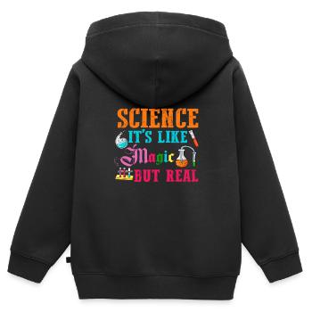Science magic future chemistry student - Kids Premium Organic Zip-up Hoodie - black - Back - AI Model Kid Male (0cm)