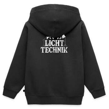 Lichttechnik Lichttechniker Licht Bühne Geschenk - Kinder Premium Organic Zip Hoodie - Schwarz - Hinten - AI Model Kid Male (0cm)