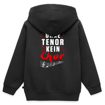 Tenor Chor Chorsingen Chorleiter Sänger Geschenk - Kinder Premium Organic Zip Hoodie - Schwarz - Hinten - AI Model Kid Male (0cm)