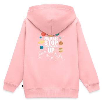 Astronomy funny for nerdy astronomers with - Kids Premium Organic Zip-up Hoodie - rose - Back - AI Model Kid Female (0cm)