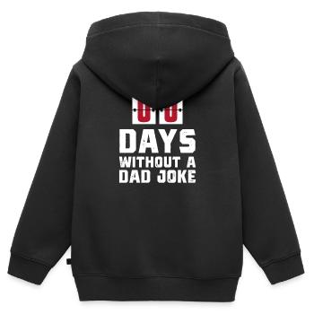 Null Tage ohne Papa Witz - Kinder Premium Organic Zip Hoodie - Schwarz - Hinten - AI Model Kid Male (0cm)