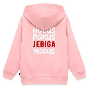 Jebiga Balkan Jebise Brate Drôle Jugo disant - Sweat Premium à capuche zippé enfant bio - rose - Dos - AI Model Kid Female (0cm)