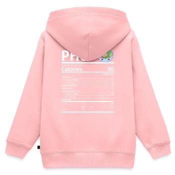 Pho vietnamesische Nudeln Nährwert lustig - Kinder Premium Organic Zip Hoodie - Rosa - Hinten - AI Model Kid Female (0cm)