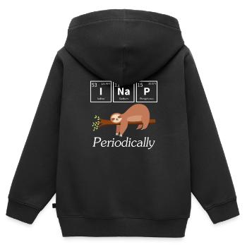 Sieste paresseux chimie scientifique drôle - Sweat Premium à capuche zippé enfant bio - noir - Dos - AI Model Kid Male (0cm)