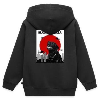 Labrador - Kids Premium Organic Zip-up Hoodie - black - Back - AI Model Kid Male (0cm)
