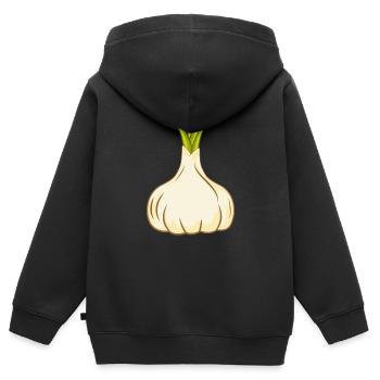 Ail - Sweat Premium à capuche zippé enfant bio - noir - Dos - AI Model Kid Male (0cm)