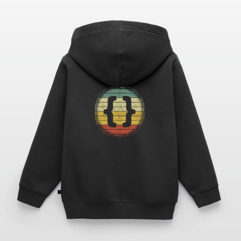 Webentwickler HTML Code CSS Programmierer Kinder Premium Organic Zip Hoodie