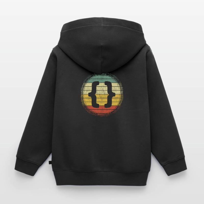 Webentwickler HTML Code CSS Programmierer Kinder Premium Organic Zip Hoodie