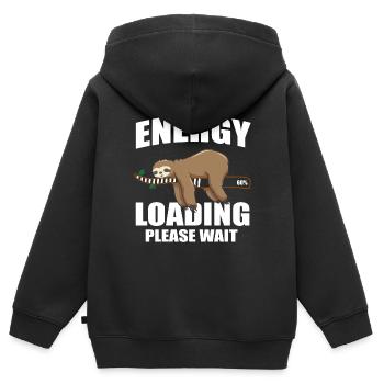 Energy Invite un cadeau de refroidisseur - Sweat Premium à capuche zippé enfant bio - noir - Dos - AI Model Kid Male (0cm)