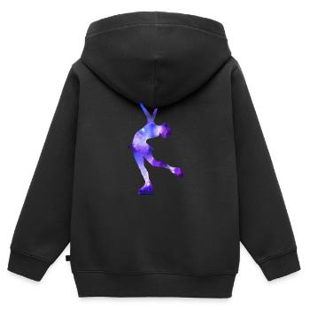Figure skating gift figure skater girl - Kids Premium Organic Zip-up Hoodie - black - Back - AI Model Kid Male (0cm)