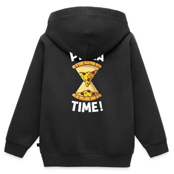 Pizza pizza maker manger pizza drôle de pizza - Sweat Premium à capuche zippé enfant bio - noir - Dos - AI Model Kid Male (0cm)