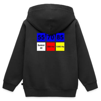 Engine driver, train driver gift PZB - Kids Premium Organic Zip-up Hoodie - black - Back - AI Model Kid Male (0cm)