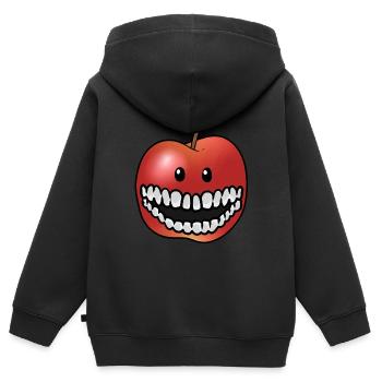 Vitamines de fruits de pomme Vitamines de fruits sains - Sweat Premium à capuche zippé enfant bio - noir - Dos - AI Model Kid Male (0cm)