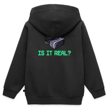 Lunettes de réalité virtuelle VR Réalité virtuelle - Sweat Premium à capuche zippé enfant bio - noir - Dos - AI Model Kid Male (0cm)