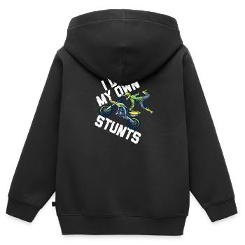 Motocross motocross kids motocross machine - Kids Premium Organic Zip-up Hoodie - black - Back - AI Model Kid Male (0cm)