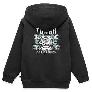 Tuning Auto Tuning Car Tuning Tuning Cadeaux - Sweat Premium à capuche zippé enfant bio - noir - Dos - AI Model Kid Male (0cm)