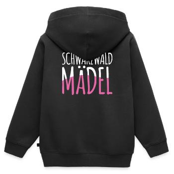 Schwarzwald - Kinder Premium Organic Zip Hoodie - Schwarz - Hinten - AI Model Kid Male (0cm)