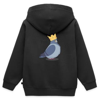Une colombe effrontée en disant "Ew, les gens ..." Bird Nerd - Sweat Premium à capuche zippé enfant bio - noir - Dos - AI Model Kid Male (0cm)