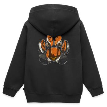 Tiger Tierliebhaber - Kinder Premium Organic Zip Hoodie - Schwarz - Hinten - AI Model Kid Male (0cm)